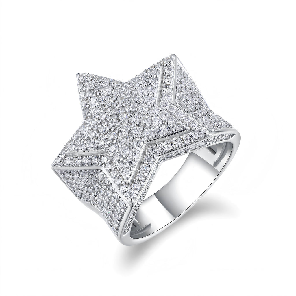 Sirius Moissanite Men’s Ring – S925 Platinum Plated