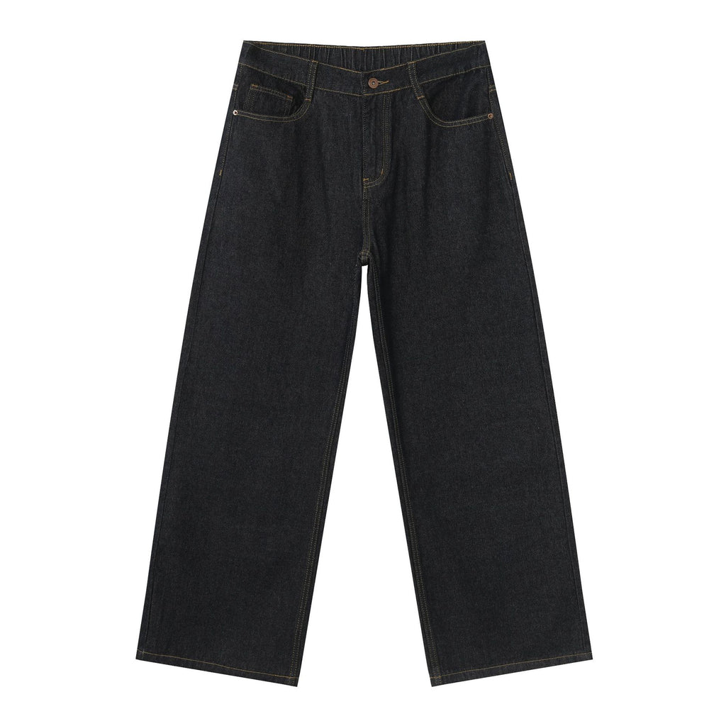Waist Loose Straight Jeans