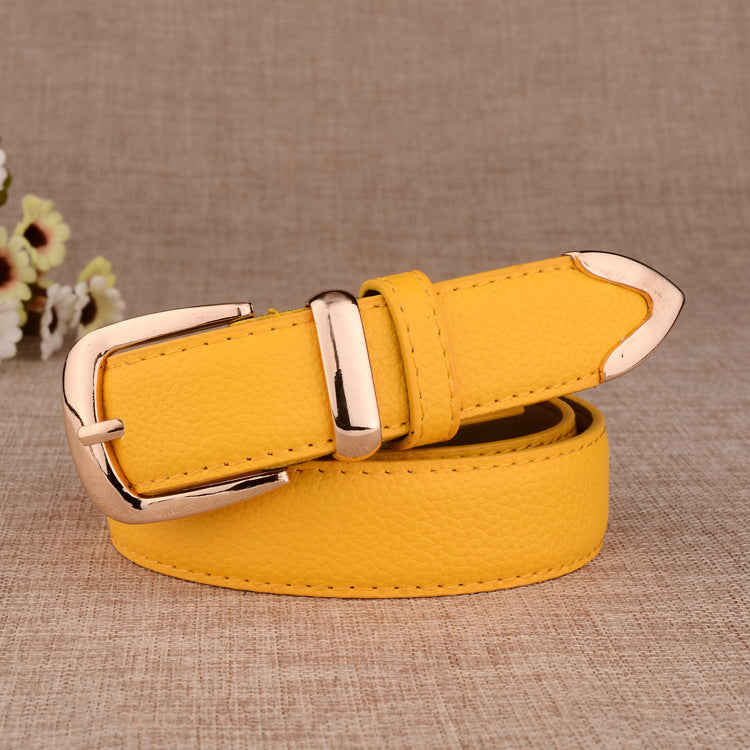 Paint Alloy Buckle Pant Belt
