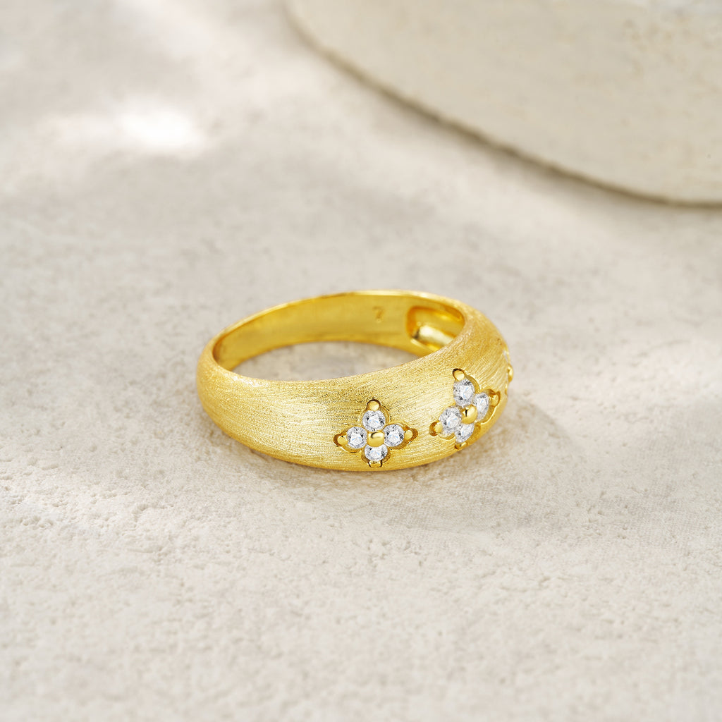 Hyacinth Set With Top-quality Moissanite Luxury And Fashionable Light Luxury Jewelry Silver Ring S925 Silver Electroplated Platinum