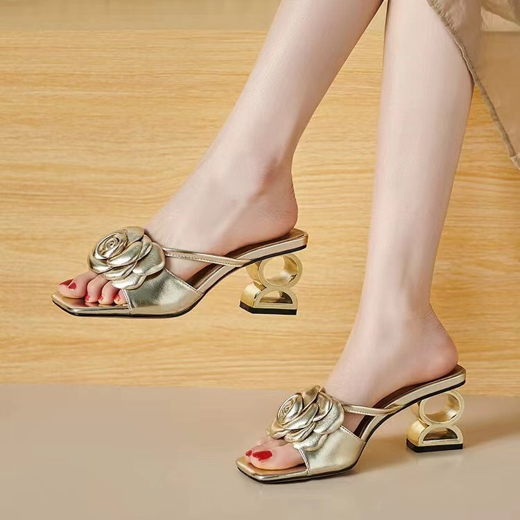 Light Luxury  High Heel Slippers