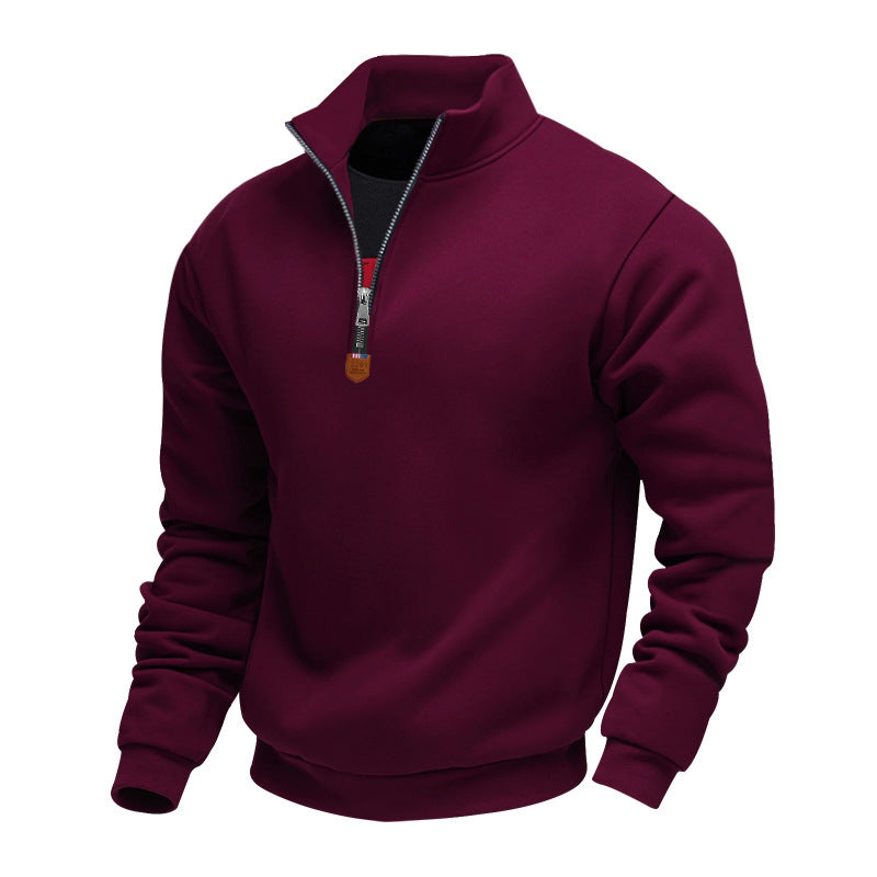 Long Sleeve Half-zip Sport Casual Sweatshirt