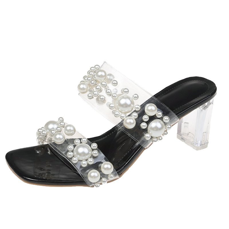 Style Crystal Heel High-heel Sandals