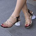 square toe  transparent sandals