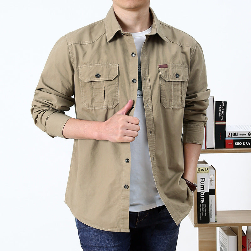 Large Size Loose Overalls Long Sleeve Shirt