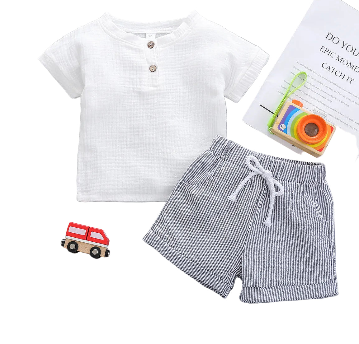 Pullover Top Plus Shorts Suit Cotton