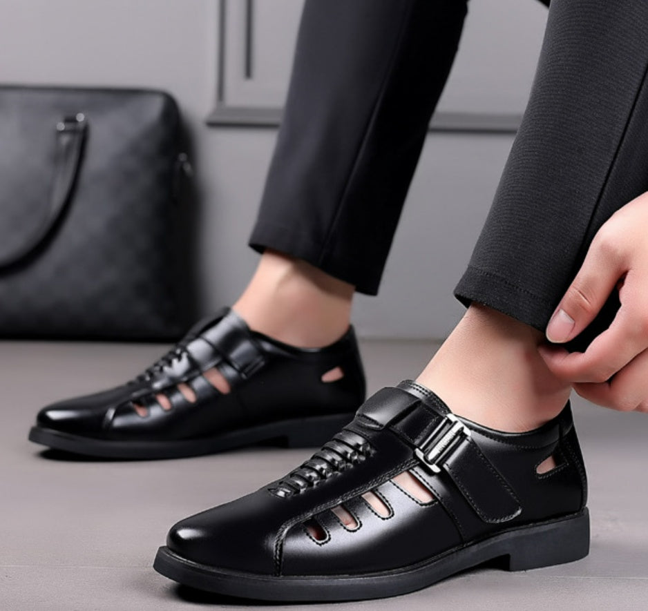 Men’s Casual Business Leather Sandals | Diamond Sadaf