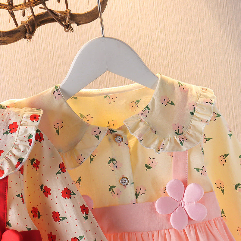 One And A Half Year Old Baby Toddler Autumn Skirt Baby Girl Clothes Cute Floral Skirt