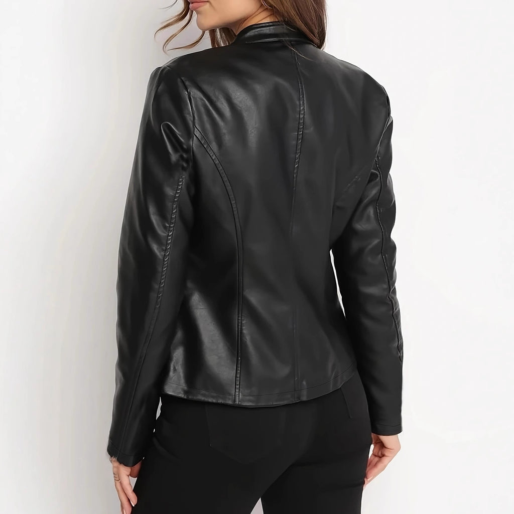 Slim-fit Short Women's Leather Jacket