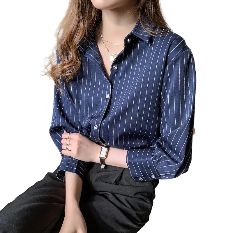 Chiffon  Striped Shirt