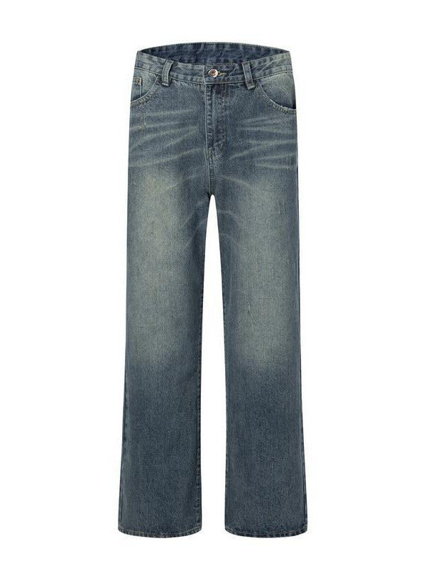 American Casual Blue Straight Jeans Men