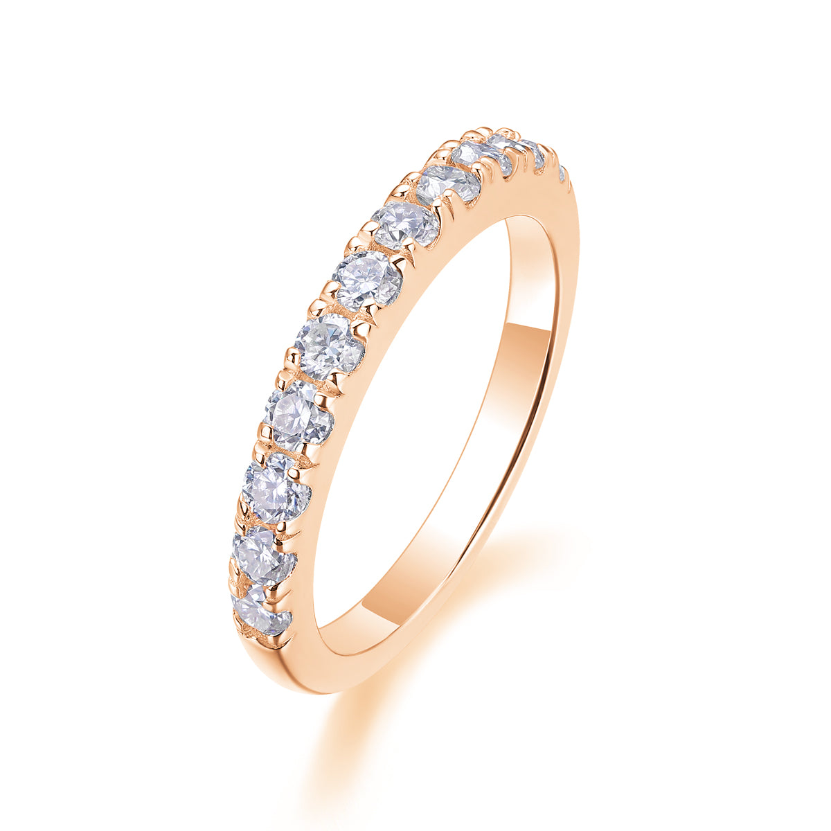 Parallel World - A Wedding Ring Set With Top-quality Moissanite S925 Silver And Platinum-plated Diamond Can Be Tested With A Diamond Pen. The Ring Is In Gold And Rose Gold