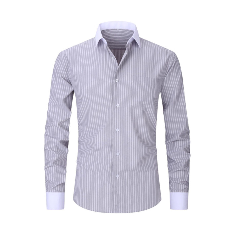 Mens Striped Shirt Summer Fashionable Plus Size