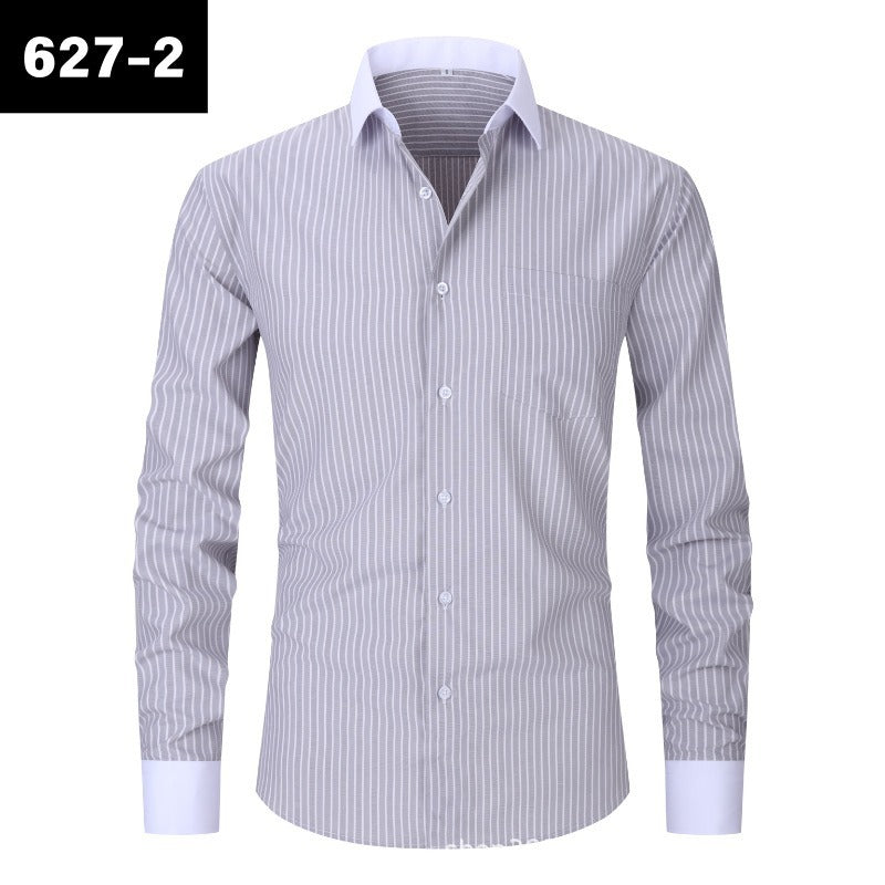 Mens Striped Shirt Summer Fashionable Plus Size
