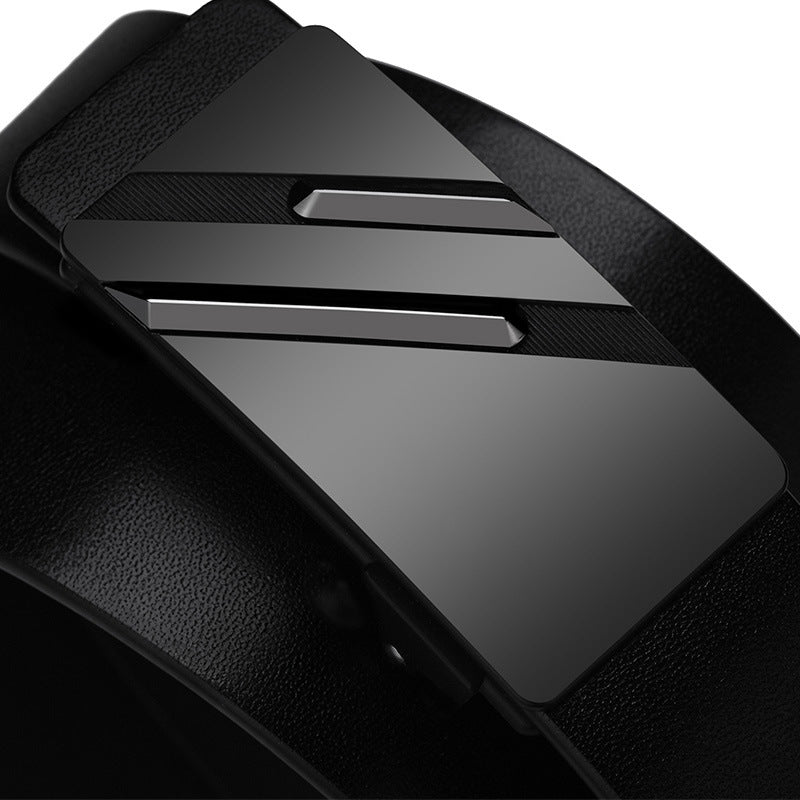 Genuine Leather Toothless Automatic Buckle Cowhide Belt Business Leisure Trend