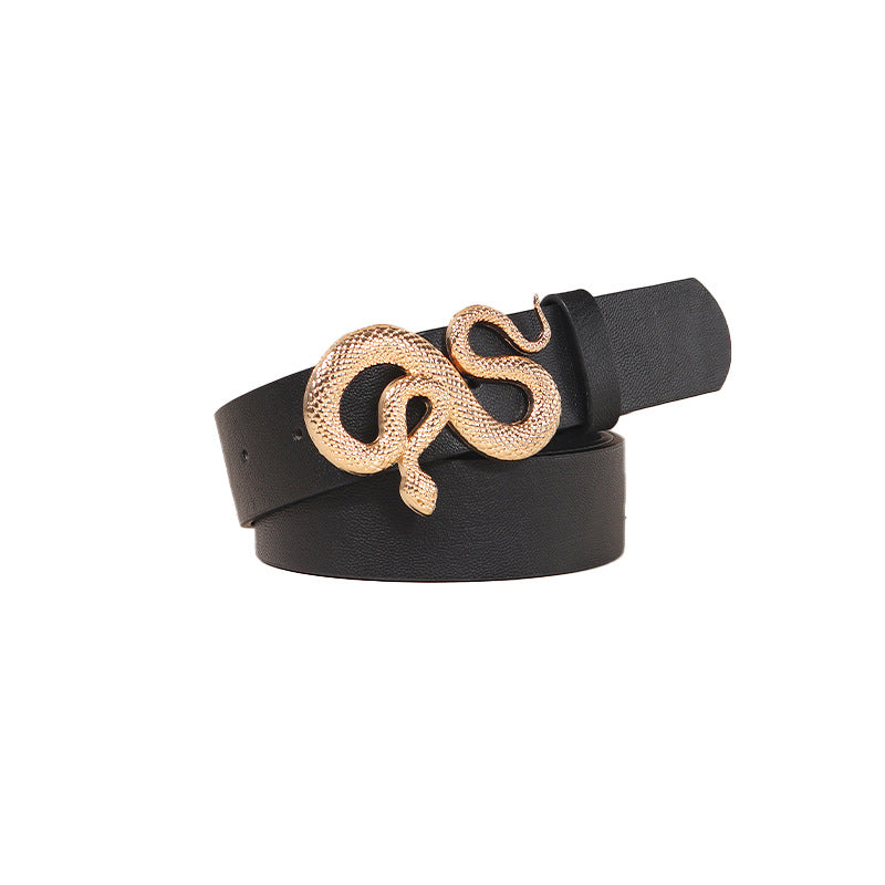 Retro Punk Neutral Serpentine Buckle Belt