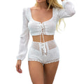 Long Sleeve  Swimsuit Split Suit