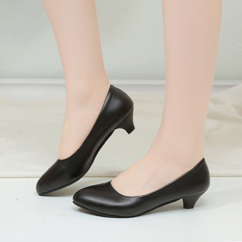 Chunky Heel 3cm High Heels Women's Low Heel