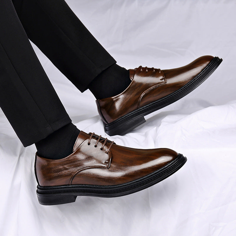 Leather Shoes Autumn And Winter Dress Wedding Groom Lace-up