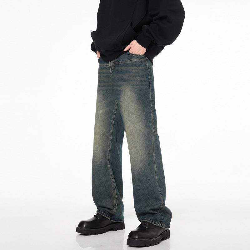 Men's Loose Straight Mop Pants