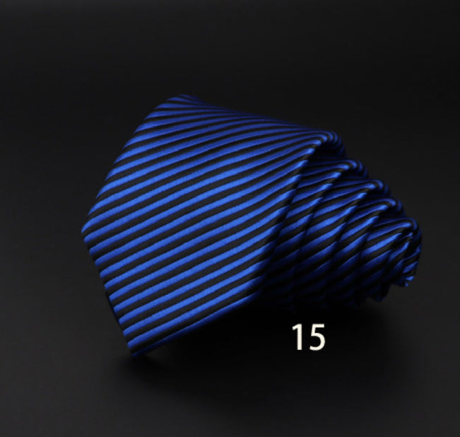 Striped British Gentleman Polyester Fiber Tie