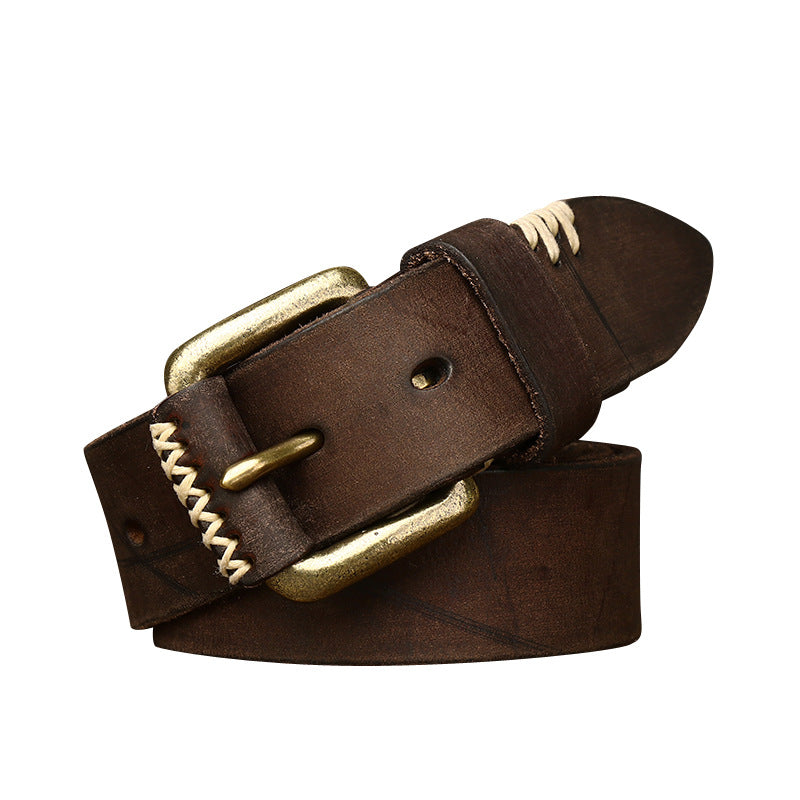 Retro First Layer Cow Leather Belt