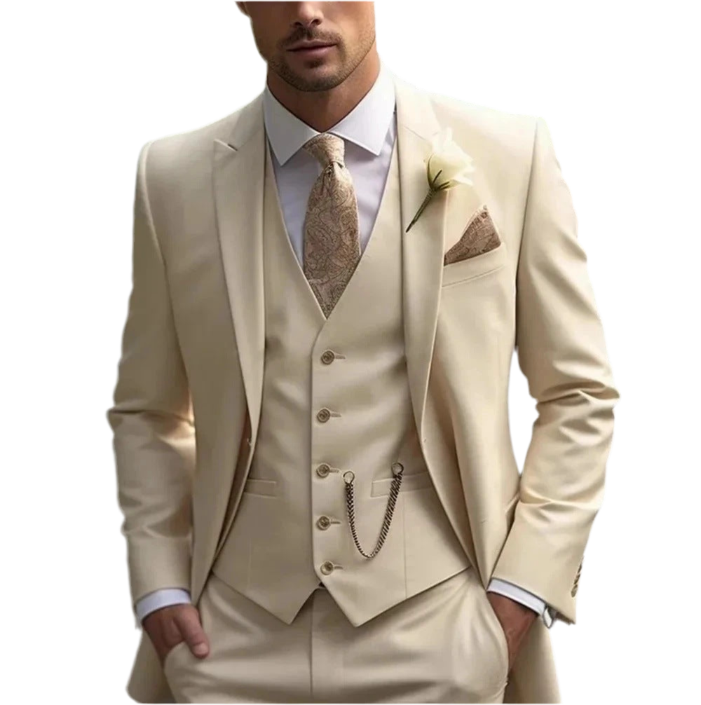 Mens Slim-Fit Light Luxury Suit