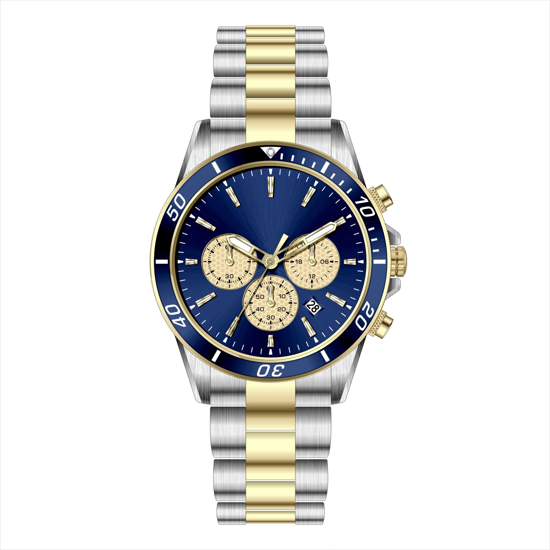 High-End Business Steel-Strap Mens Quartz Watch