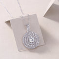 White Dune - A Fashionable And Light Luxury Jewelry Pendant Necklace Set With Top-quality Moissanite, S925 Silver Plated Platinum