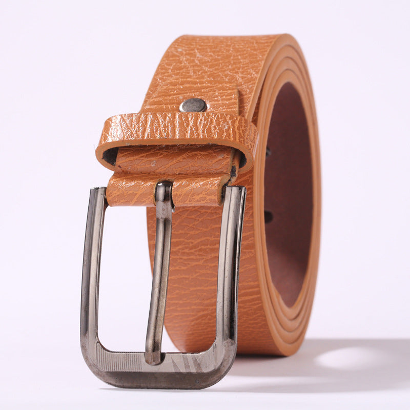 Leather Belt With A Pin Buckle For Pants