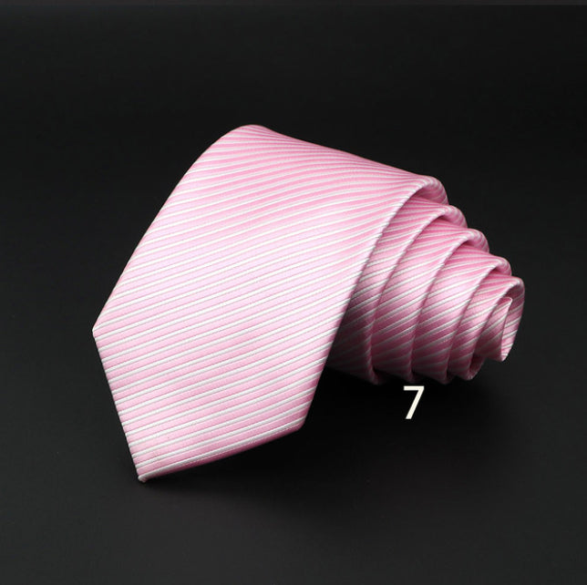 Striped British Gentleman Polyester Fiber Tie