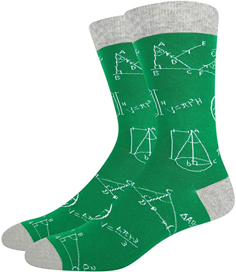 Colorful Math Printed Men's Socks