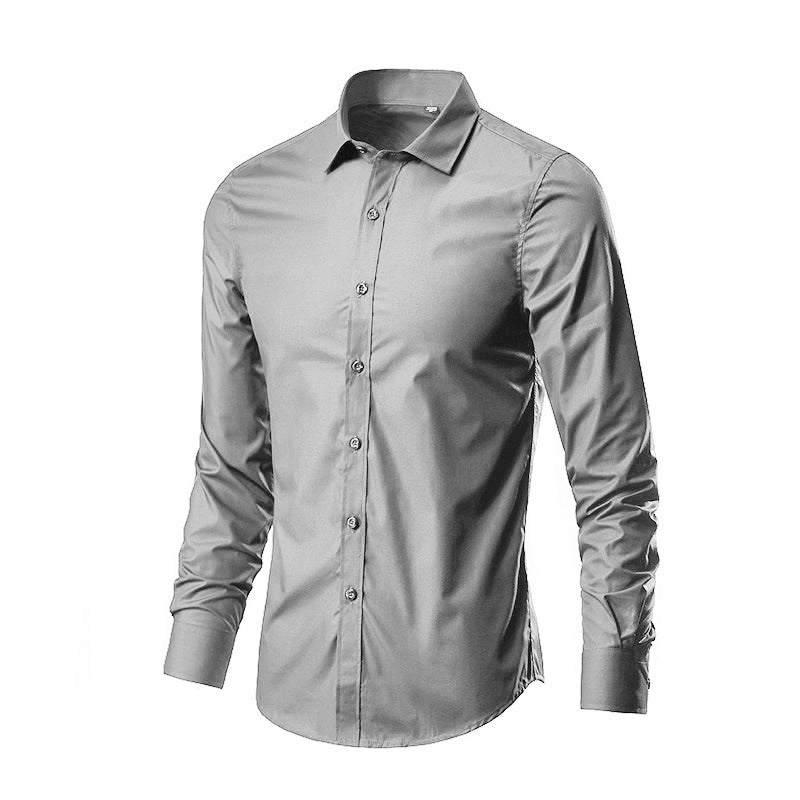 Simple Trendy Long-sleeve Slim Shirt