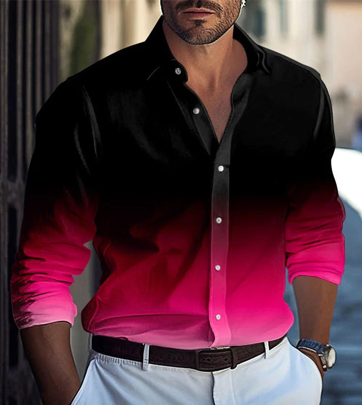 Multi-Color Gradient Pattern Printed shirt