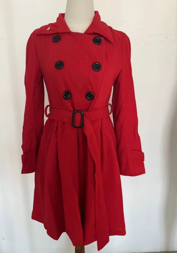 Fashion Slim Long Women's Polyester Fiber  Coat