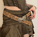 Metal Butterfly Belt With Skirt And Jeans