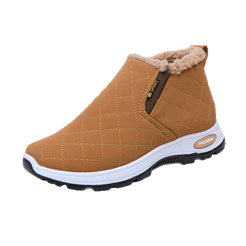 Women's Velvet Thermal Booties Flat Heel