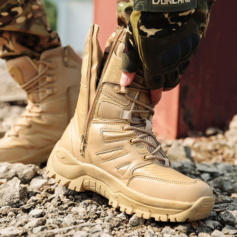 Plus size fan combat boots