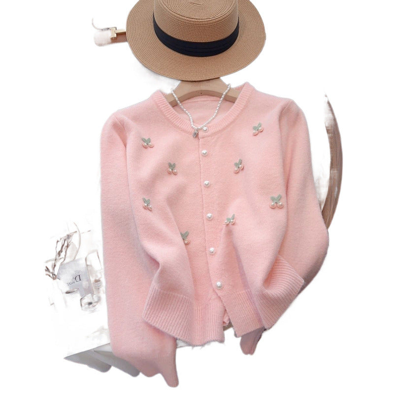 Sweet Gentle Soft Glutinous Round Neck All-matching Anti-aging Sweater Coat