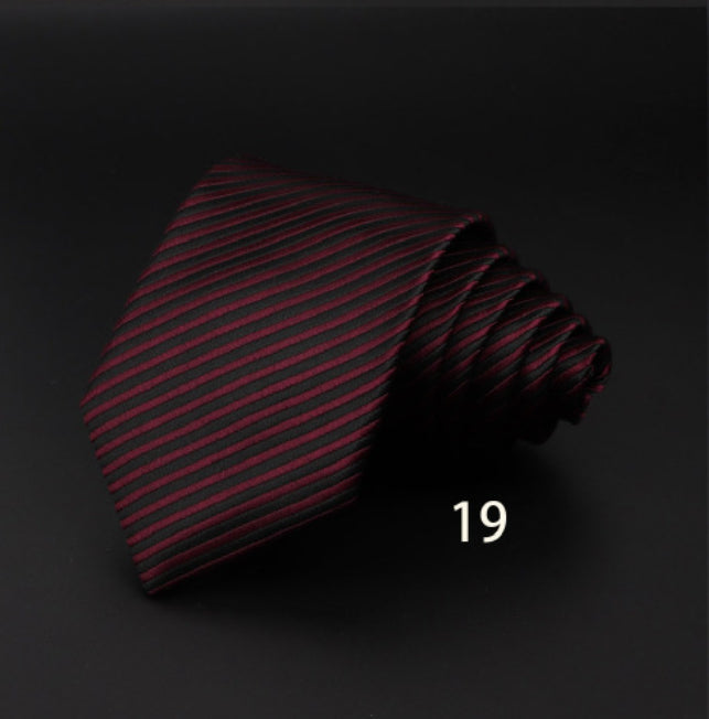 Striped British Gentleman Polyester Fiber Tie