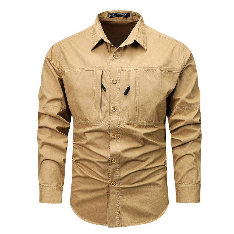 Pocket Polo Collar Casual Shirt