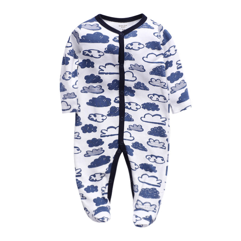Baby cotton print jumpsuit