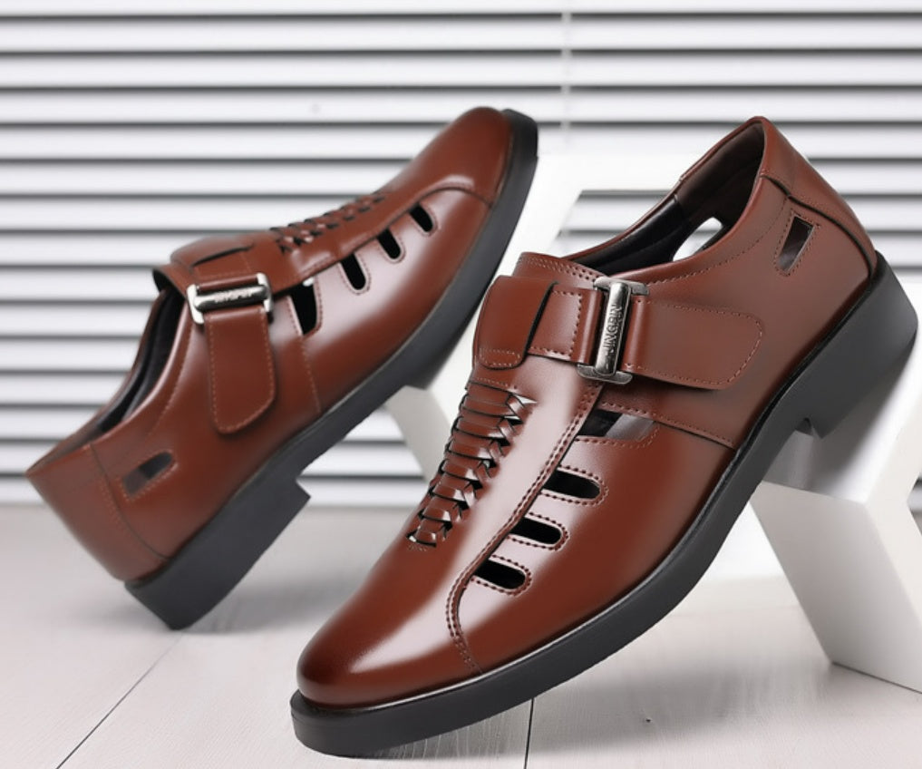 Men’s Casual Business Leather Sandals | Diamond Sadaf