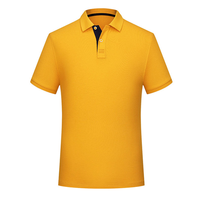 Solid Color Polo Collar Casual T-shirt