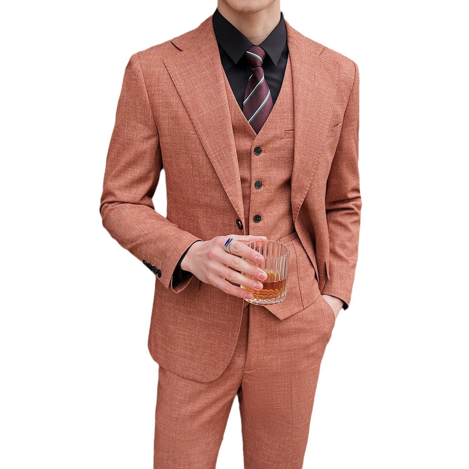 Spring And Summer Professional Casual Men's Three-piece Suit Jacket