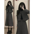 Fashion Two-piece Set Short Coat Long Skirt