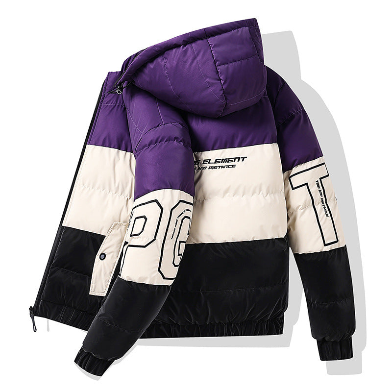 Color-blocking Reversible Cotton Jacket