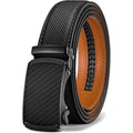 Mens Automatic-buckle Leather Belt With A Matte Finish