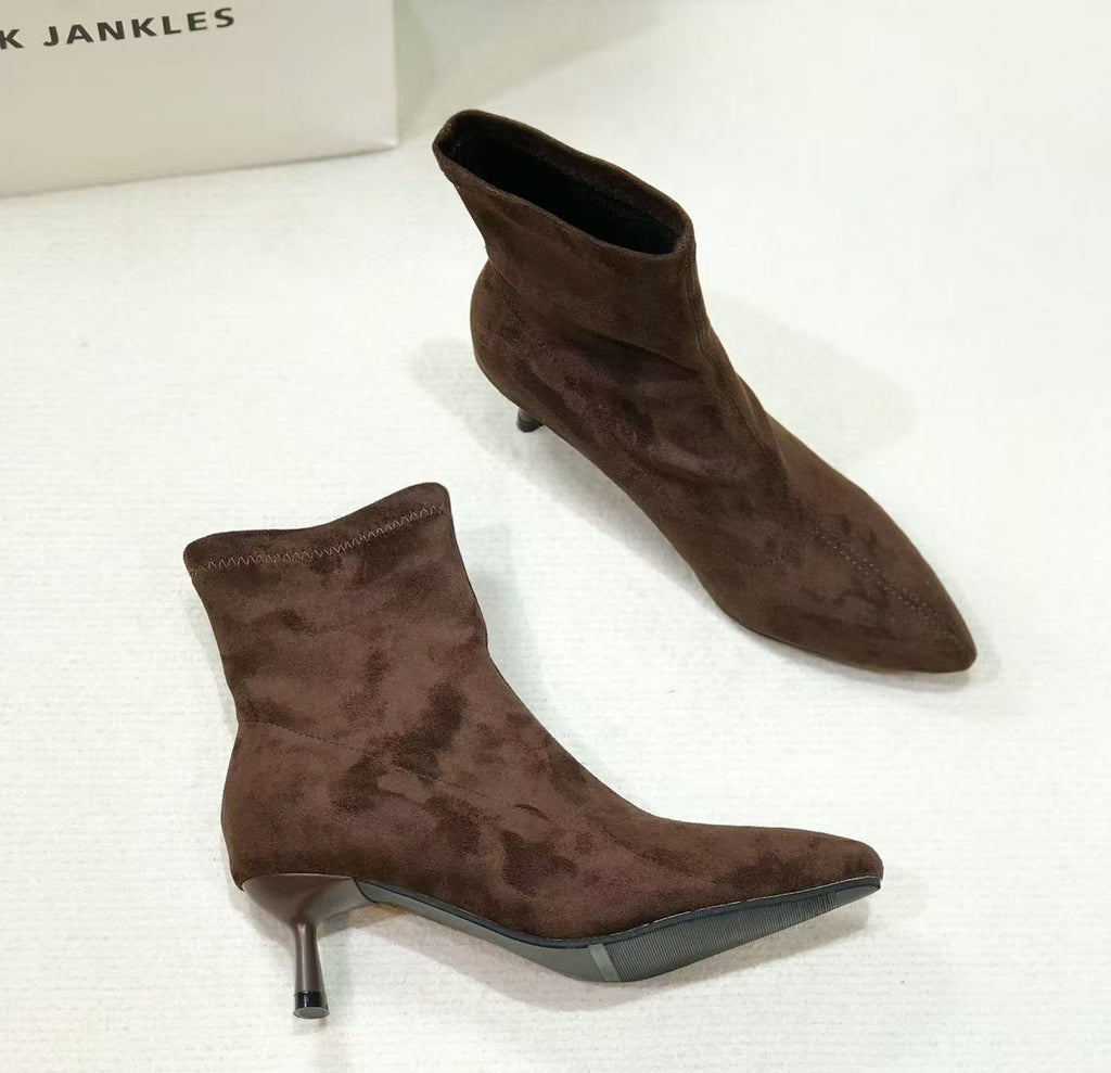 Small Ankle Boots Pointed Toe Fashion Boots Martin Boots