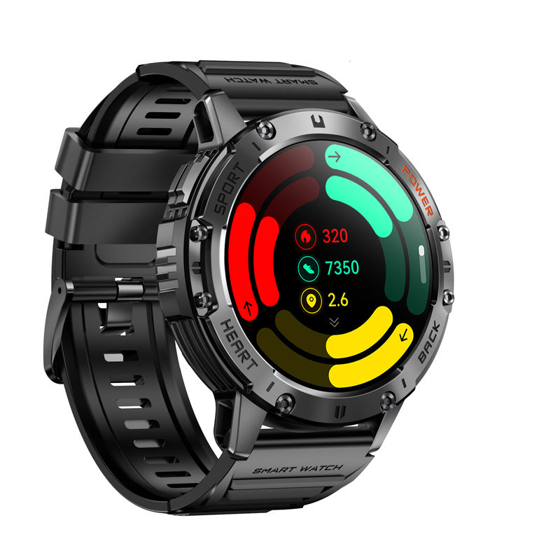 Watch Men's Round Screen Health Monitoring Blood Pressure Heart Rate Multifunctional